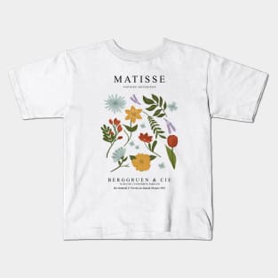 Henri Matisse Floral Exhibition Design Berggruen & Cie Kids T-Shirt